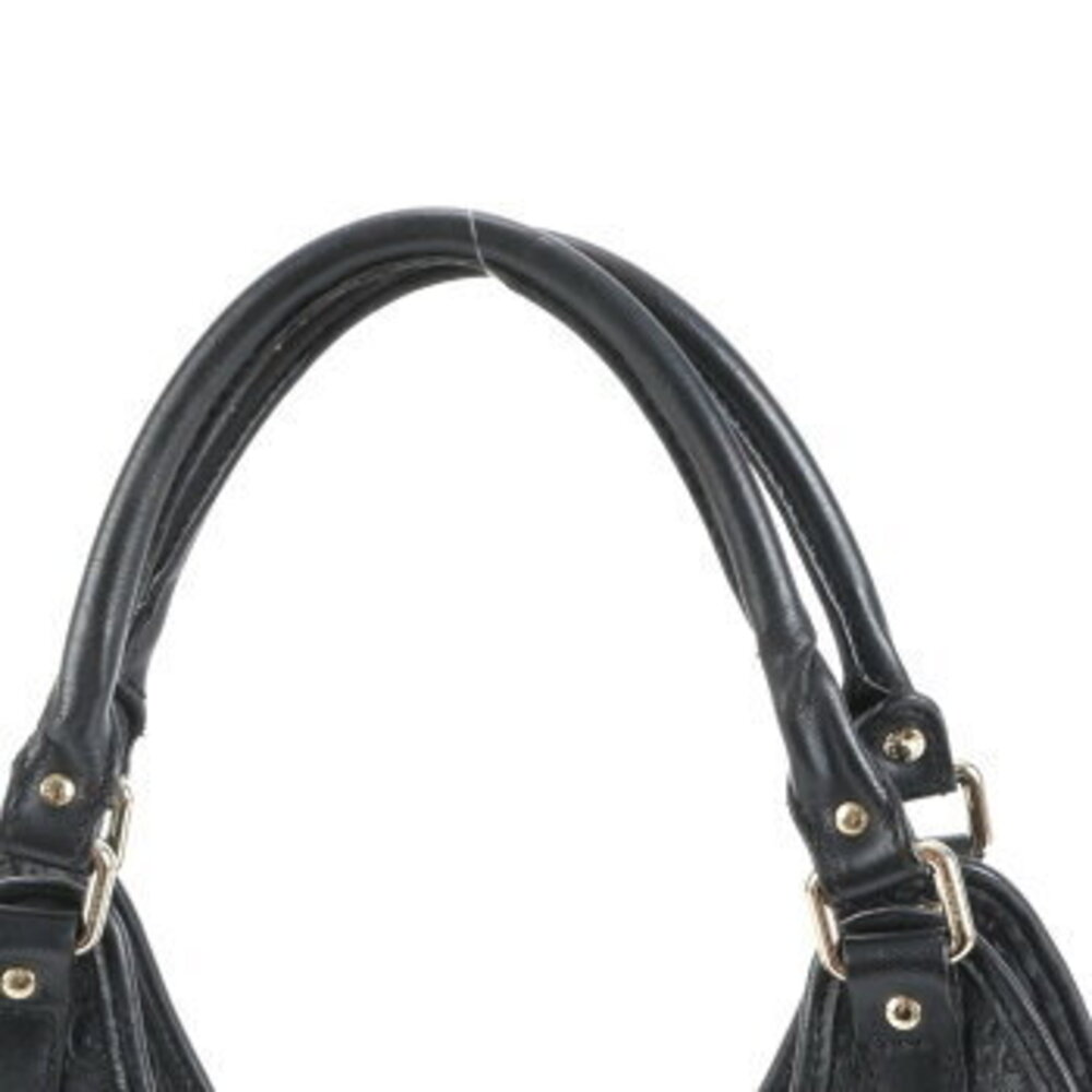 Gucci handle black tote shoulder ssima bag leather